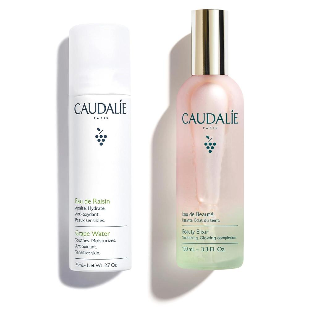 imageCaudalie Beauty Elixir Toning Face Mist 100 mL and Travel Size Grape Water Mositurizing and Soothing Face Mist 75 mL