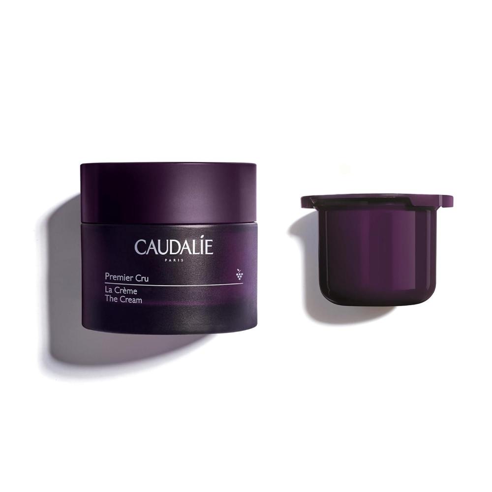 imageCaudalie Premier Cru AntiAging Cream Moisturizer Refillable Jar  50 mL Cream and 50 mL Refill Pod