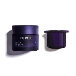 Caudalie Premier Cru The Rich Cream, Skin Barrier Repairing Moisturizer with Ceramides, Refillable Jar – 50 mL Rich Cream and 50 mL Refill Pod